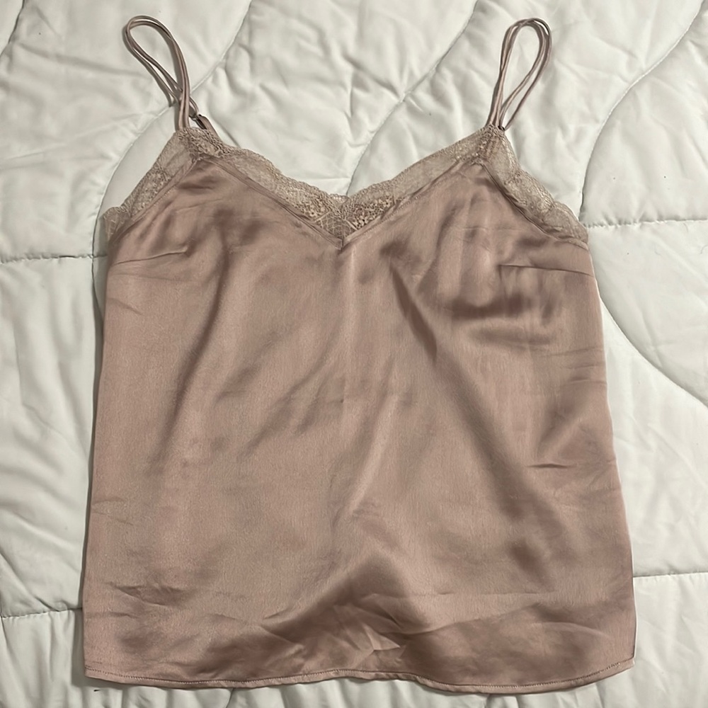 Abercrombie satin lace trim cami